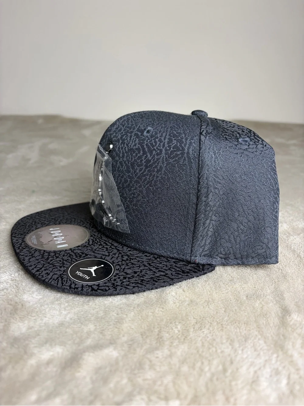 Jordan Jumpman Elephant Print Boys Youth Snapback Hat Dark Gray